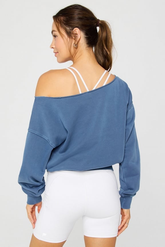 Year Round Terry Off Shoulder Sweatshirt
