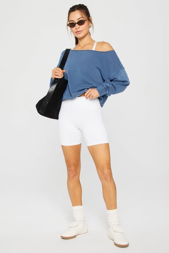 Year Round Terry Off Shoulder Sweatshirt