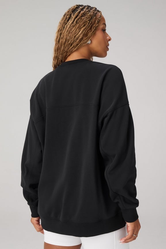 Year Round Terry Oversized Crew Neck Sweatshirt