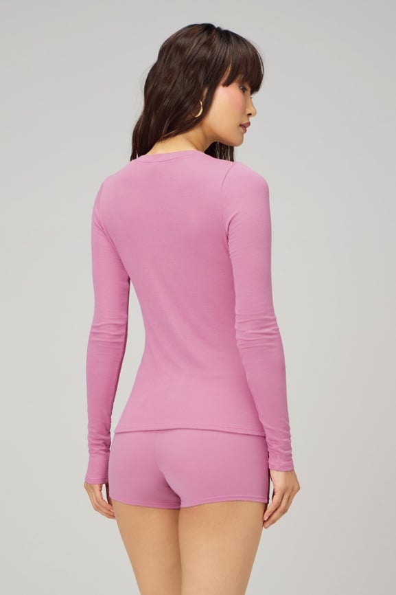 Soft Rib Long Sleeve Henley