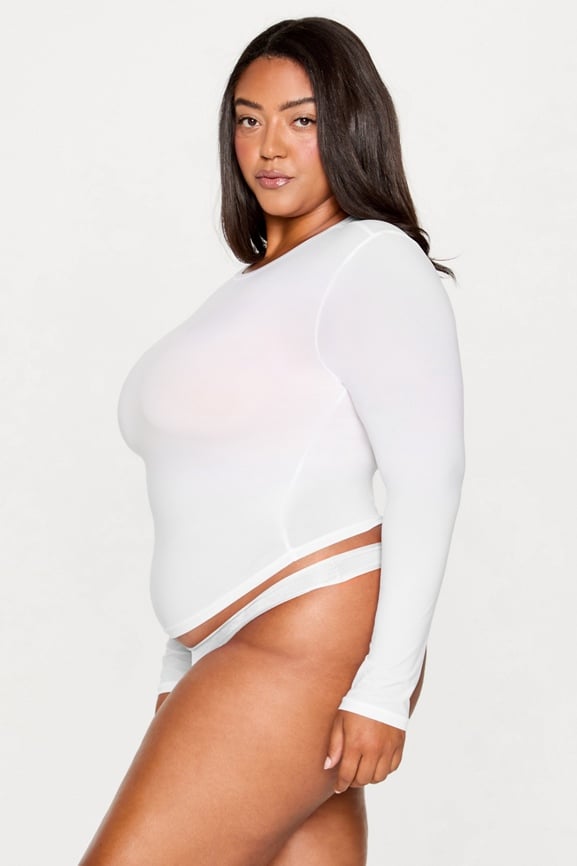 Stretchy Fit Crew Long Sleeve Tee