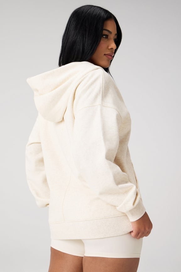 Cozy Fleece Oversized Zip Up Hoodie