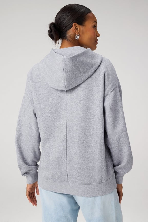 Cozy Fleece Oversized Zip Up Hoodie