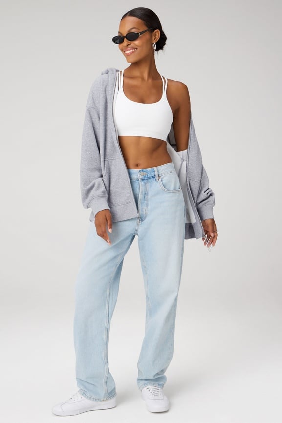 Cozy Fleece Oversized Zip Up Hoodie