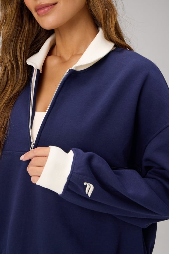Cozy Fleece Relaxed Half Zip - Fabletics