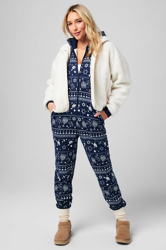 Cozy Fleece Hooded Onesie