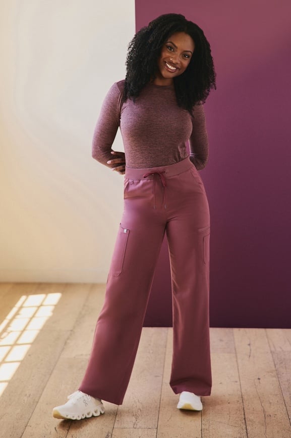 High-Rise Wide Leg Scrub Pant