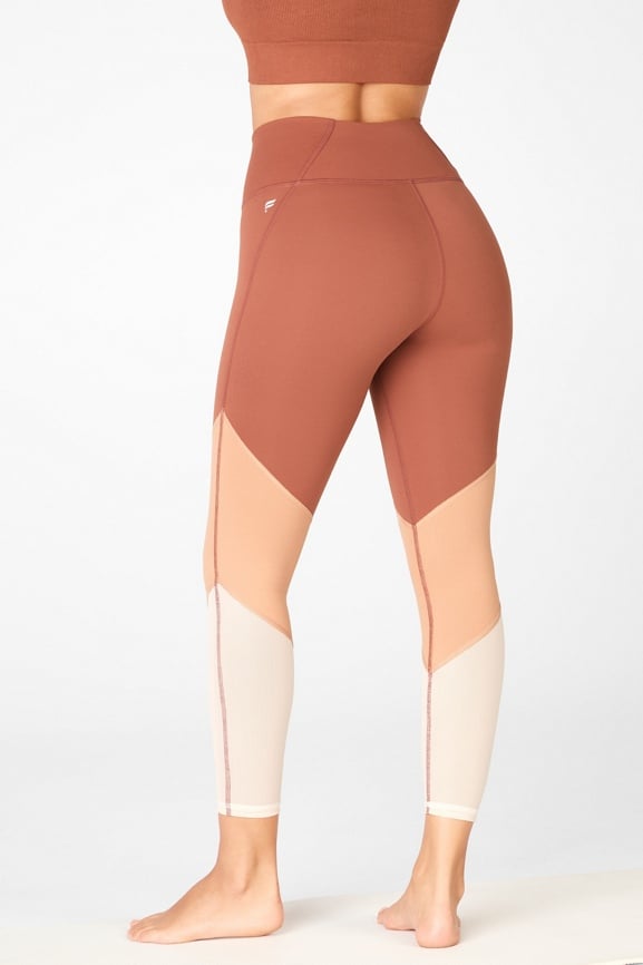新品Fabletics ヨガウェア XS バーガンディ・ピンク Oasis PureLuxe High-Waisted Legging 7/8 - Fabletics