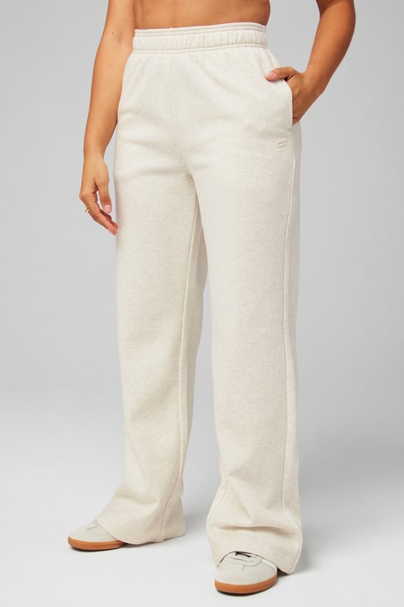 Cosy Fleece Wide Leg Tracksuit Bottoms Fabletics