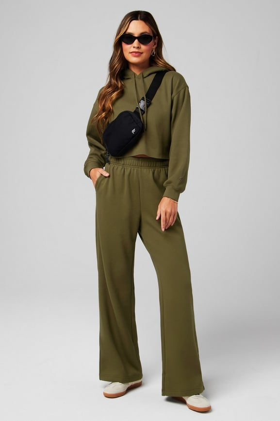 Cozy Fleece Wide Leg Sweatpant