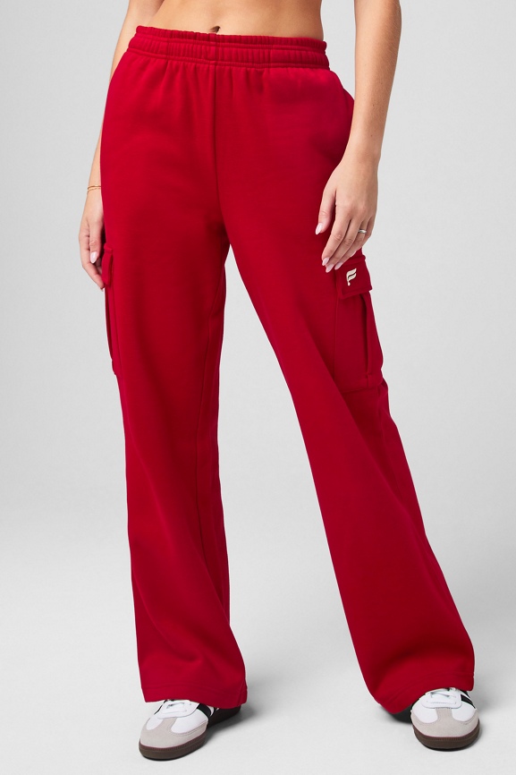 Cozy Fleece Wide Leg Cargo Sweatpant - Fabletics