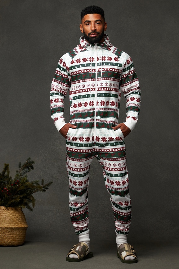 Mens Christmas Pajamas Mens Holiday Onesie Pajamas SLEEPHERO Adult