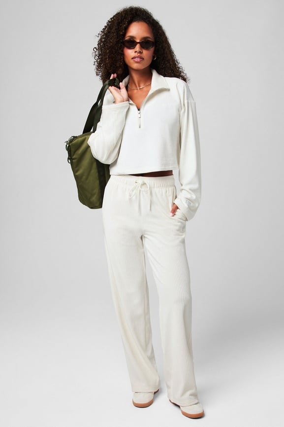 Plush Rib Wide Leg
