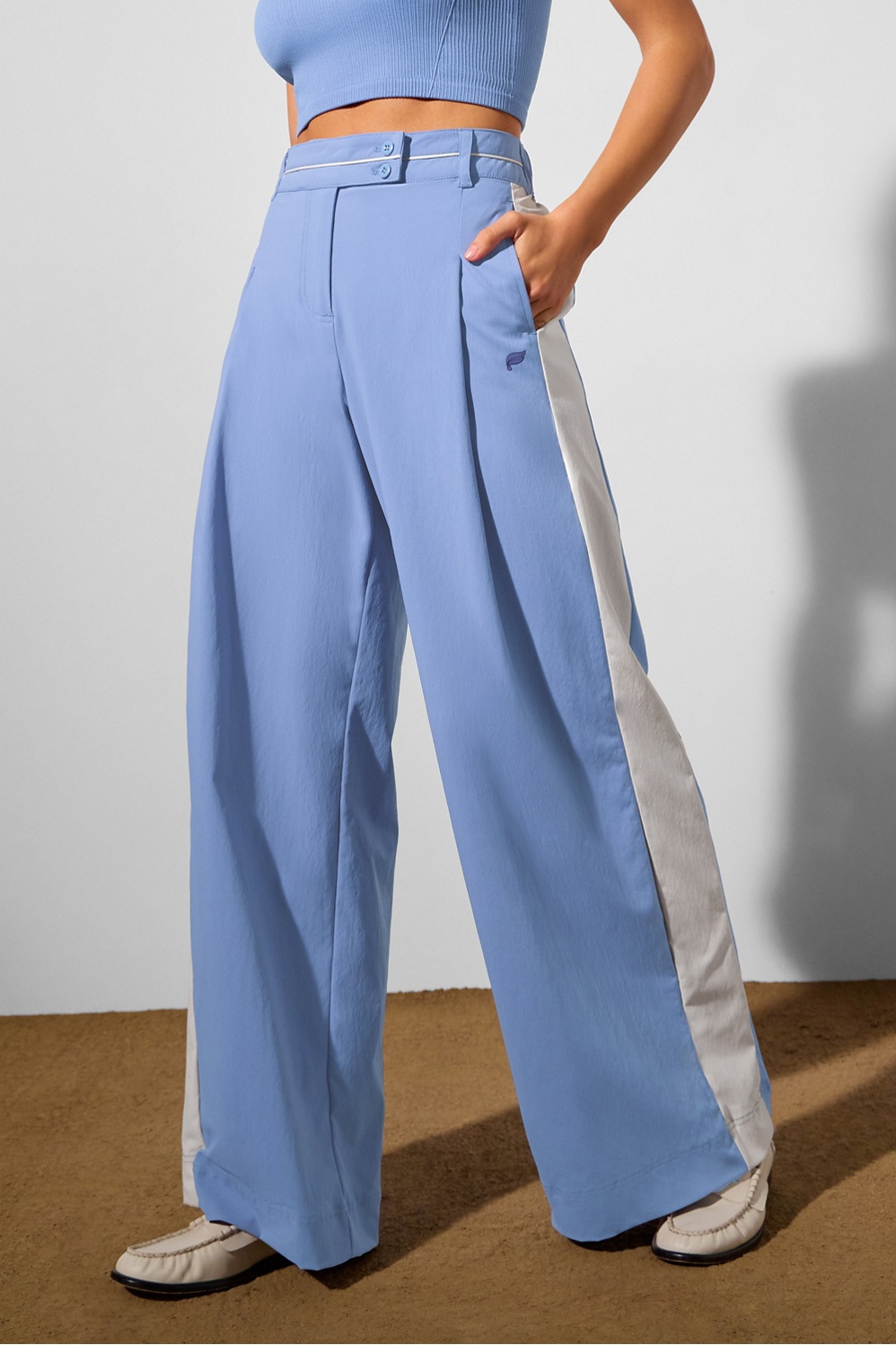 Pleated Wide Leg Trouser