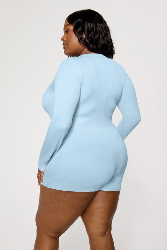 Soft Rib Henley Onesie