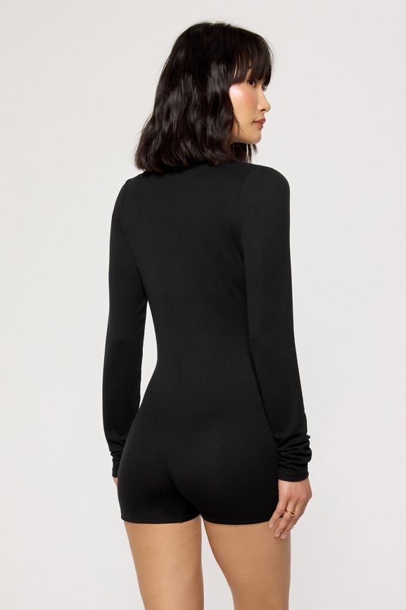 Soft Rib Henley Onesie