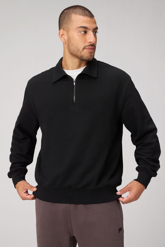 メンズウェア TFW49 HALF ZIP COLLARLESS POLO TFW49 - COLLAR LESS LINE POLO | ポロシャツ | グリーン×ブルーグレー