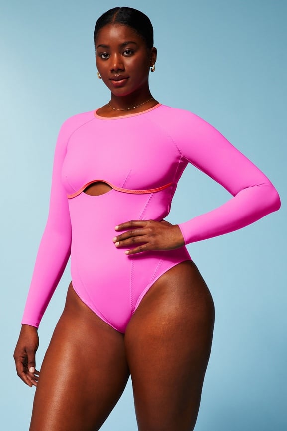 Offshore Long Sleeve One-Piece Swimsuit - Fabletics