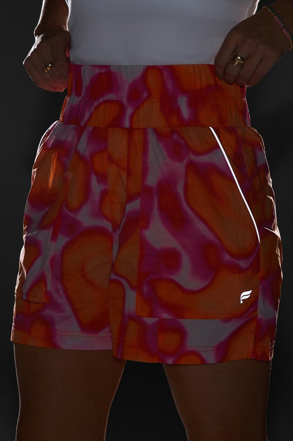 Ultra High-Waisted Piped Nylon Short