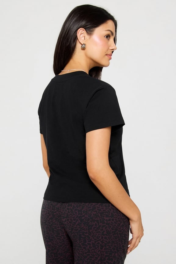 100% Cotton V-Neck Tee