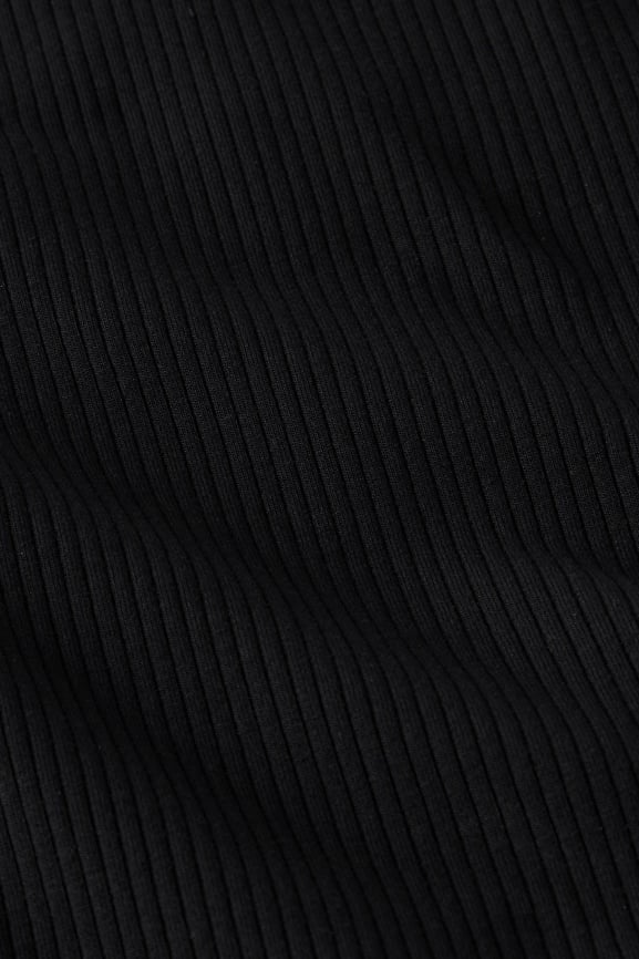 High Neck Rib Built-In Bra Tank