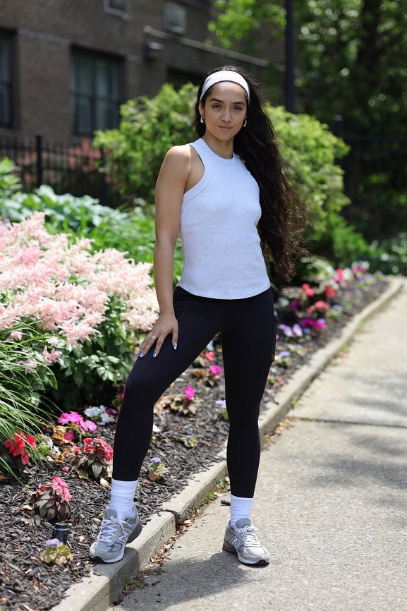 High Neck Rib Built-In Bra Tank