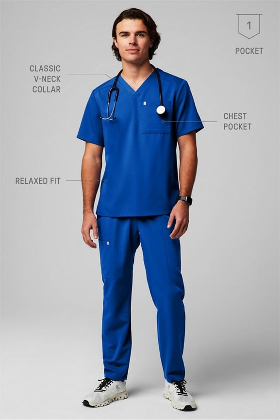 Helix 1-Pocket Scrub Top