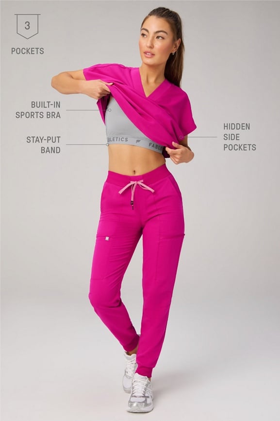 360° Built-In Bra Scrub Top