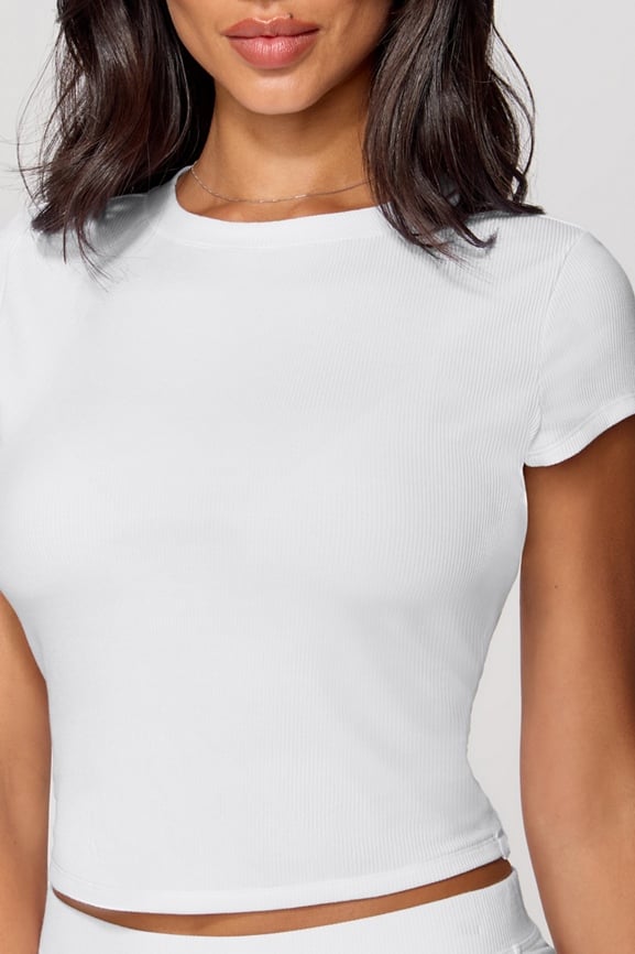 Soft Rib Baby Tee & Hot Short 2-Piece Set