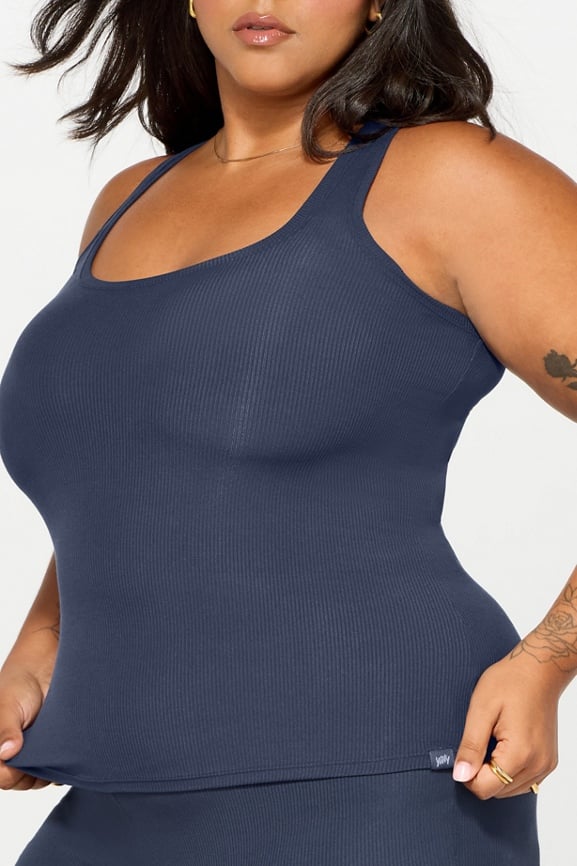 Soft Rib Tank, Tee, and Wide Leg Pant 3-Piece Bundle