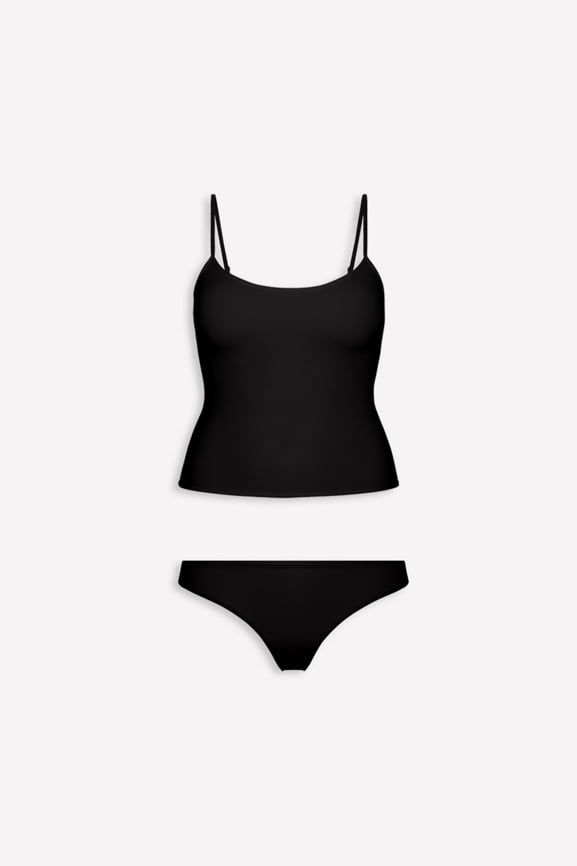 Stretchy Fit Cami and Dipped Thong 2-Piece Set