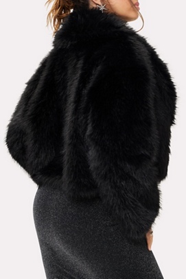Cropped Faux Fur Jacket - Yitty