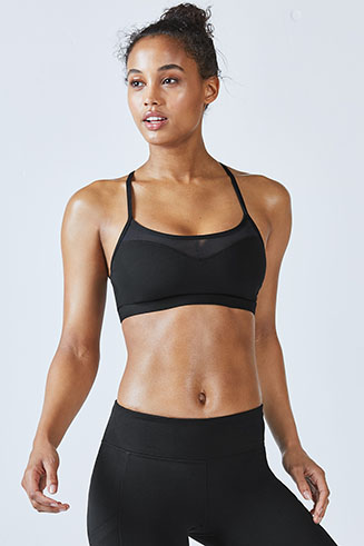 Fabletics Sports Bra Snapdragon Reversible Mesh ($30) ❤ liked on Polyvore  featuring activewear, sports bras, at…