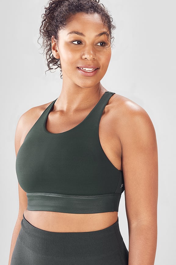 fabletics sports bra xs-s black no padding no underwire