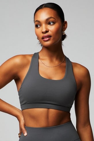 Fabletics Sports Bra Snapdragon Reversible Mesh ($30) ❤ liked on