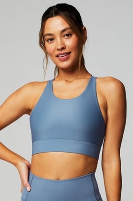 Smokey Blue High Impact Zip Up Sports Bra SSYS The Label *FINAL SALE* –  Shop Style Your Senses