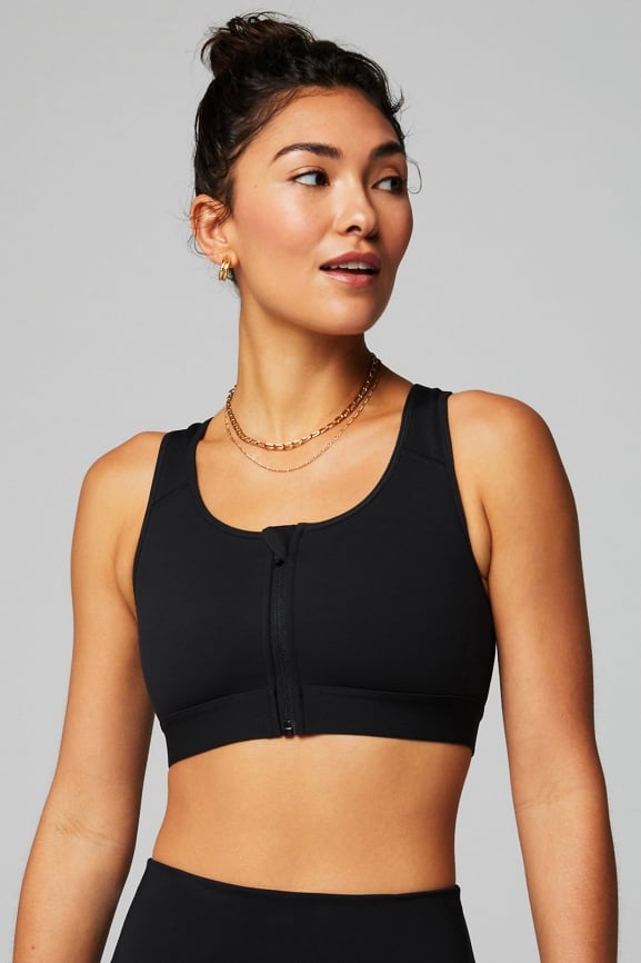 Double Strap Mesh Full Sports Bra - Toasty Taupe