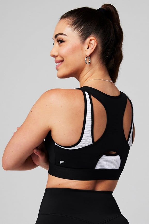 High impact sports bra front zip online