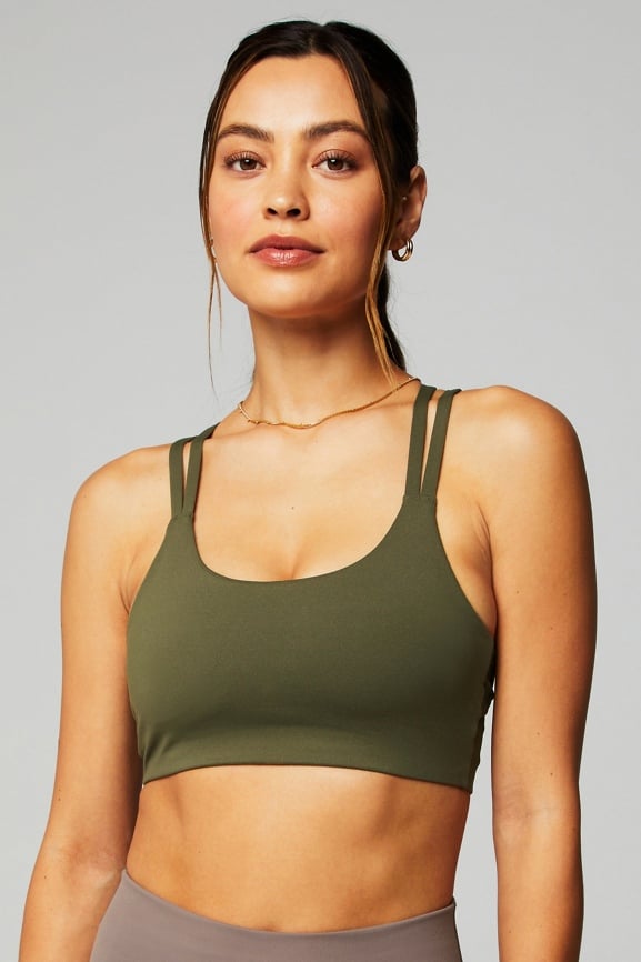 Fabletics Womens Ines Sports Bra Low Impact Corset Stitching Hook and Eye  XS/4