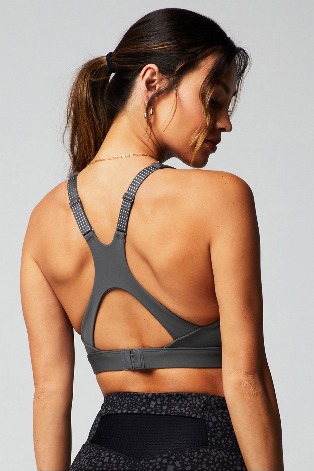 Breathable Womens Racerback Sports Bra High Impact Full Support