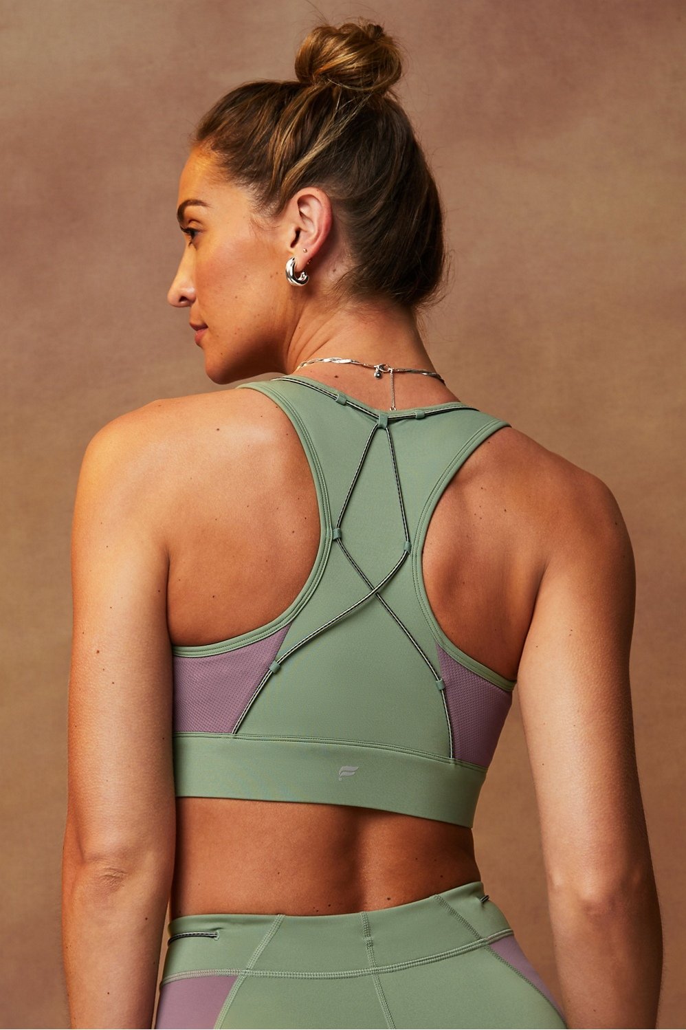 Women's High Impact Personality oblique shoulder strap Sports Bra