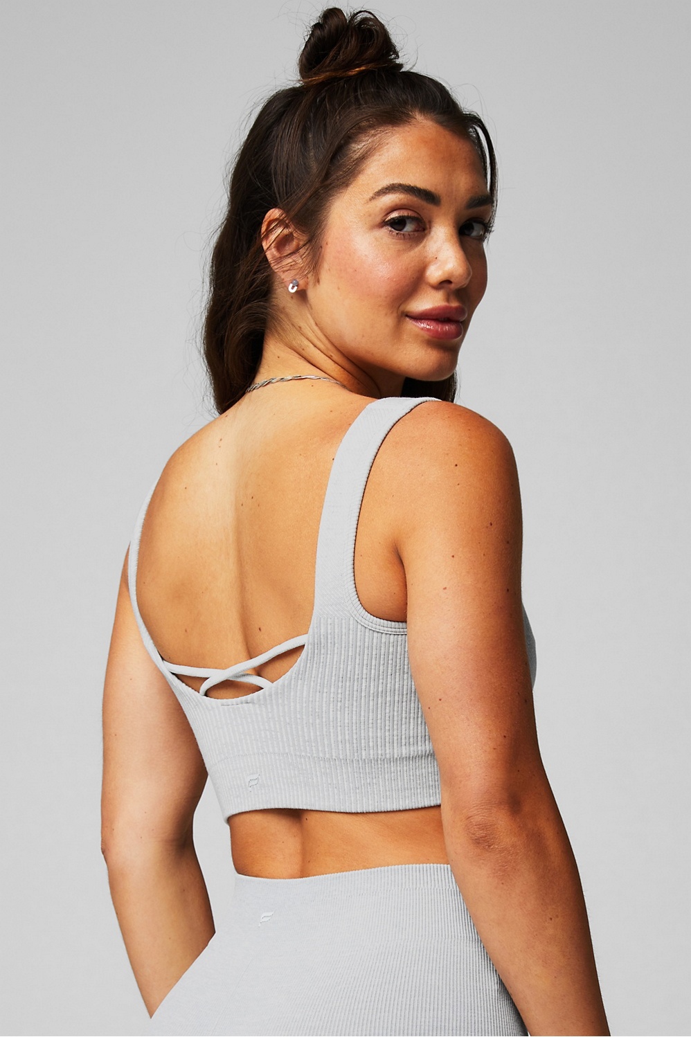 Fabletics Cloud Seamless Strappy Bra Activewear Top Low Impact Large Womens  NWT 