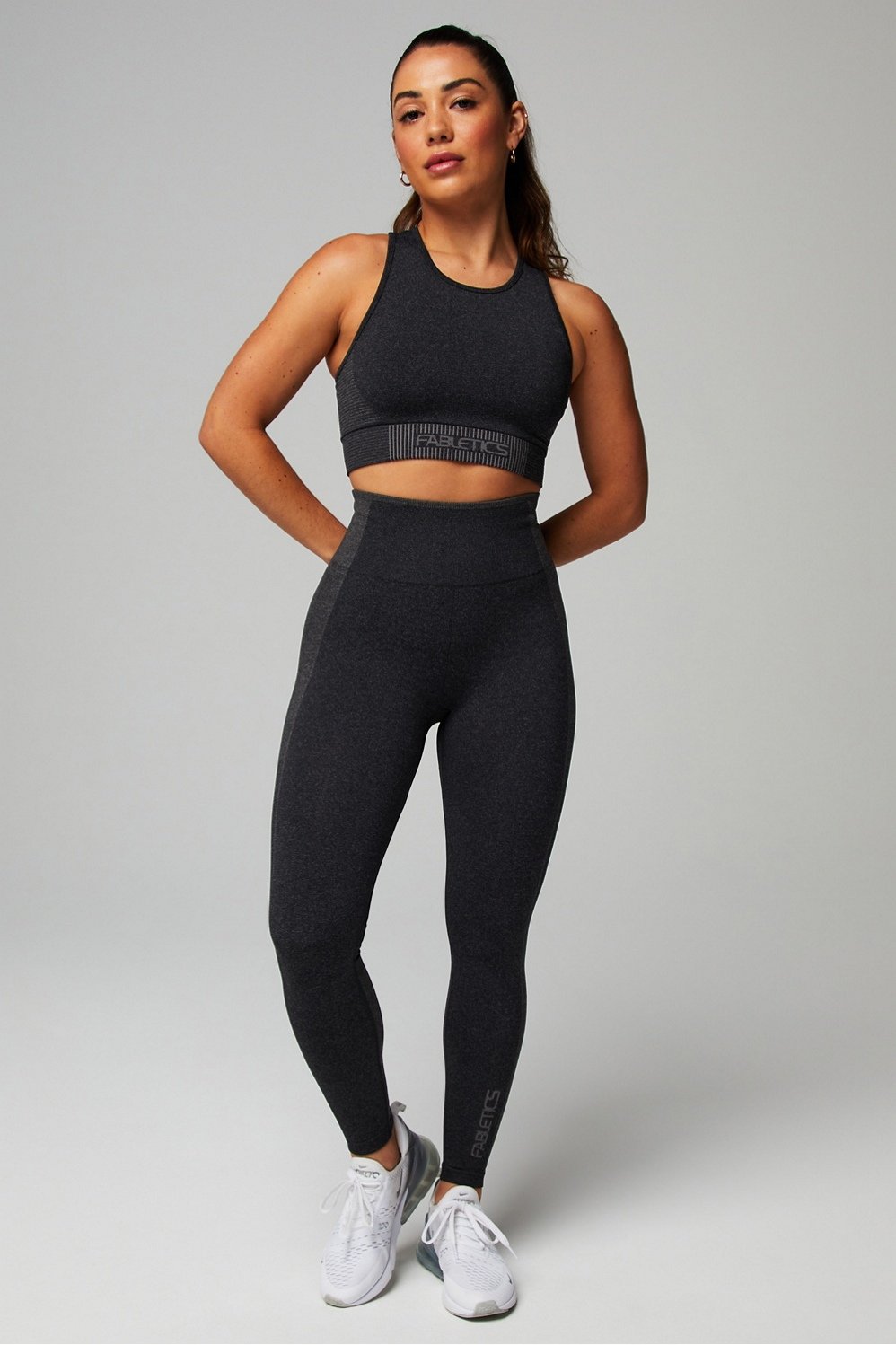 Seamless Low Impact Open Back Bra - Fabletics Canada