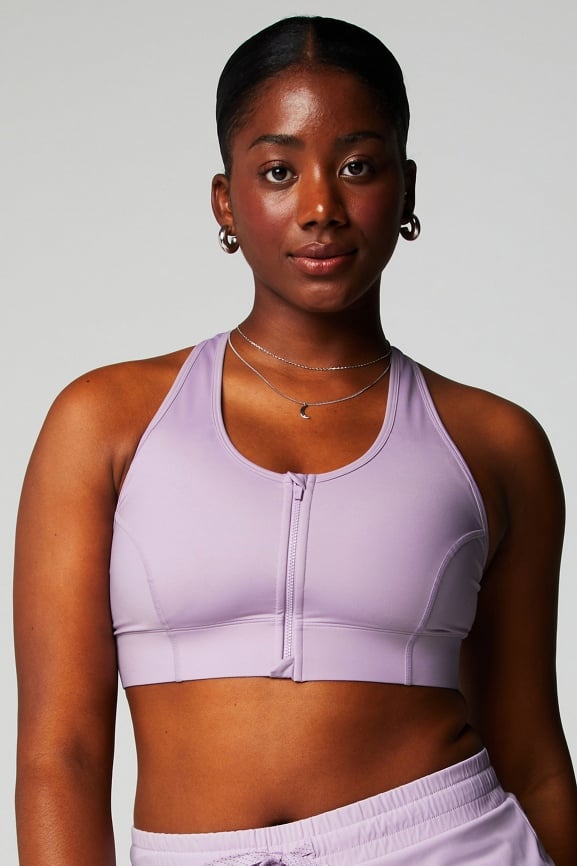 Brassiere de sport a impact modere On The Go zippee sur le devant Fabletics