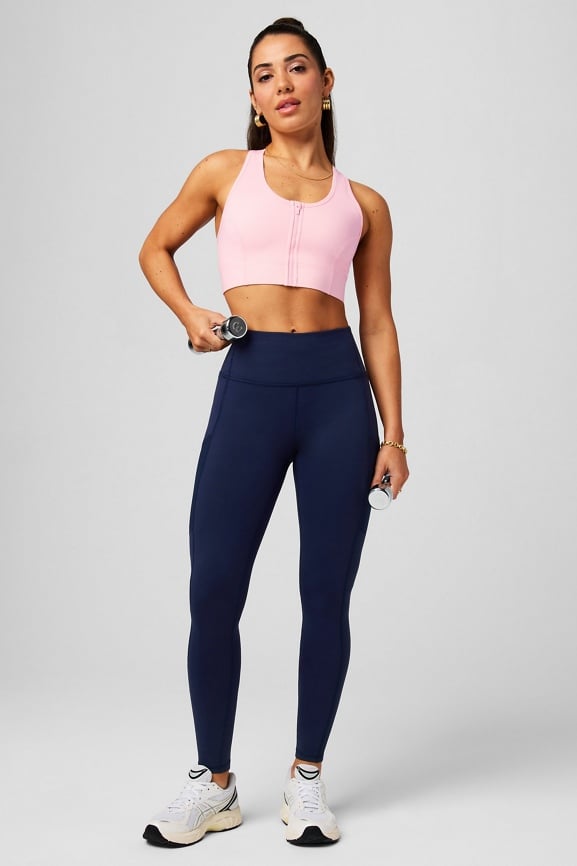 On-The-Go Front Zip Medium Impact Sports Bra