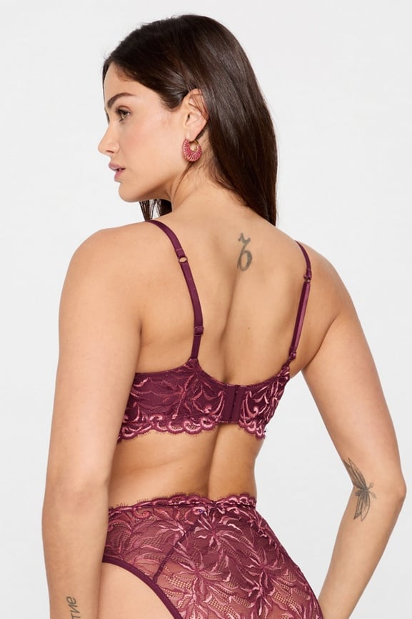 Smoothing Lace Plunge Bralette