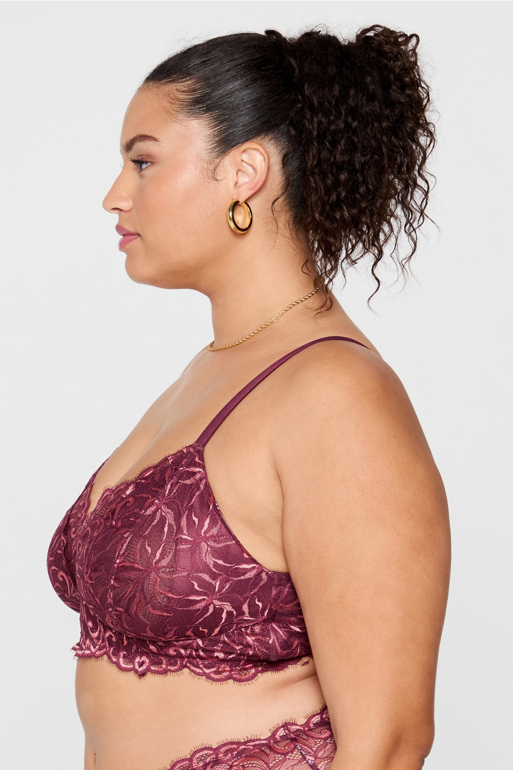 Smoothing Lace Plunge Bralette