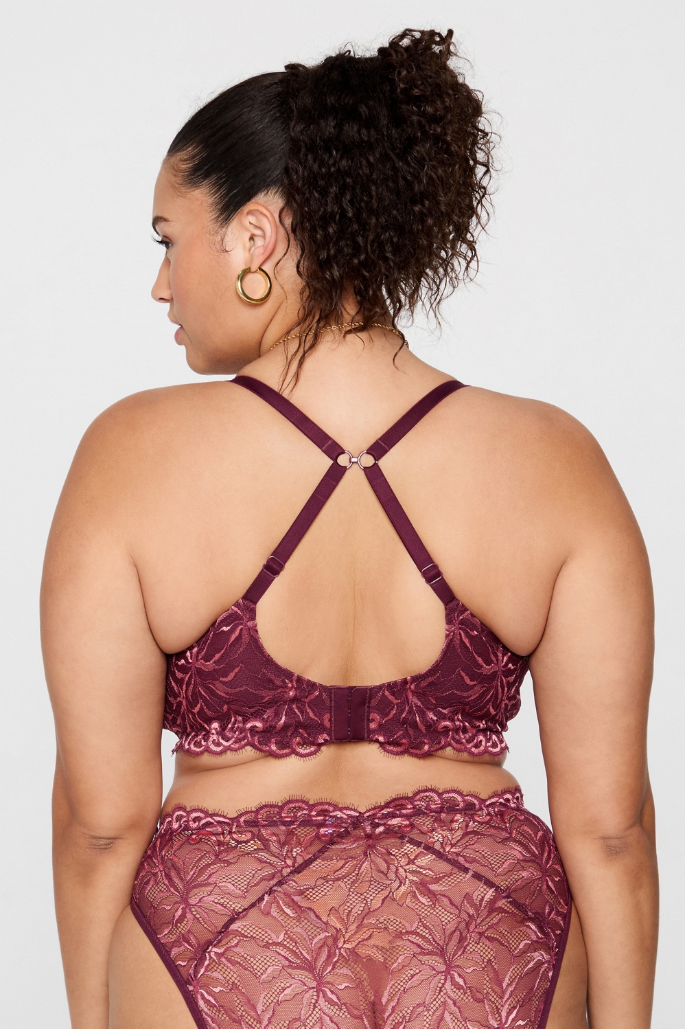 Smoothing Lace Plunge Bralette