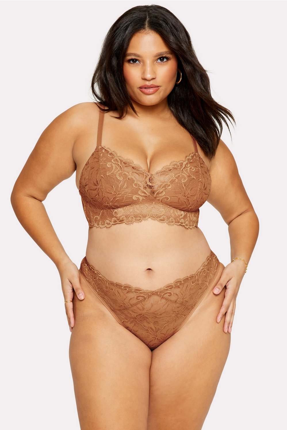 Smoothing Lace Plunge Bralette