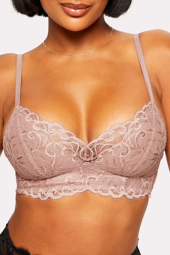 Smoothing Lace Plunge Bralette - Yitty